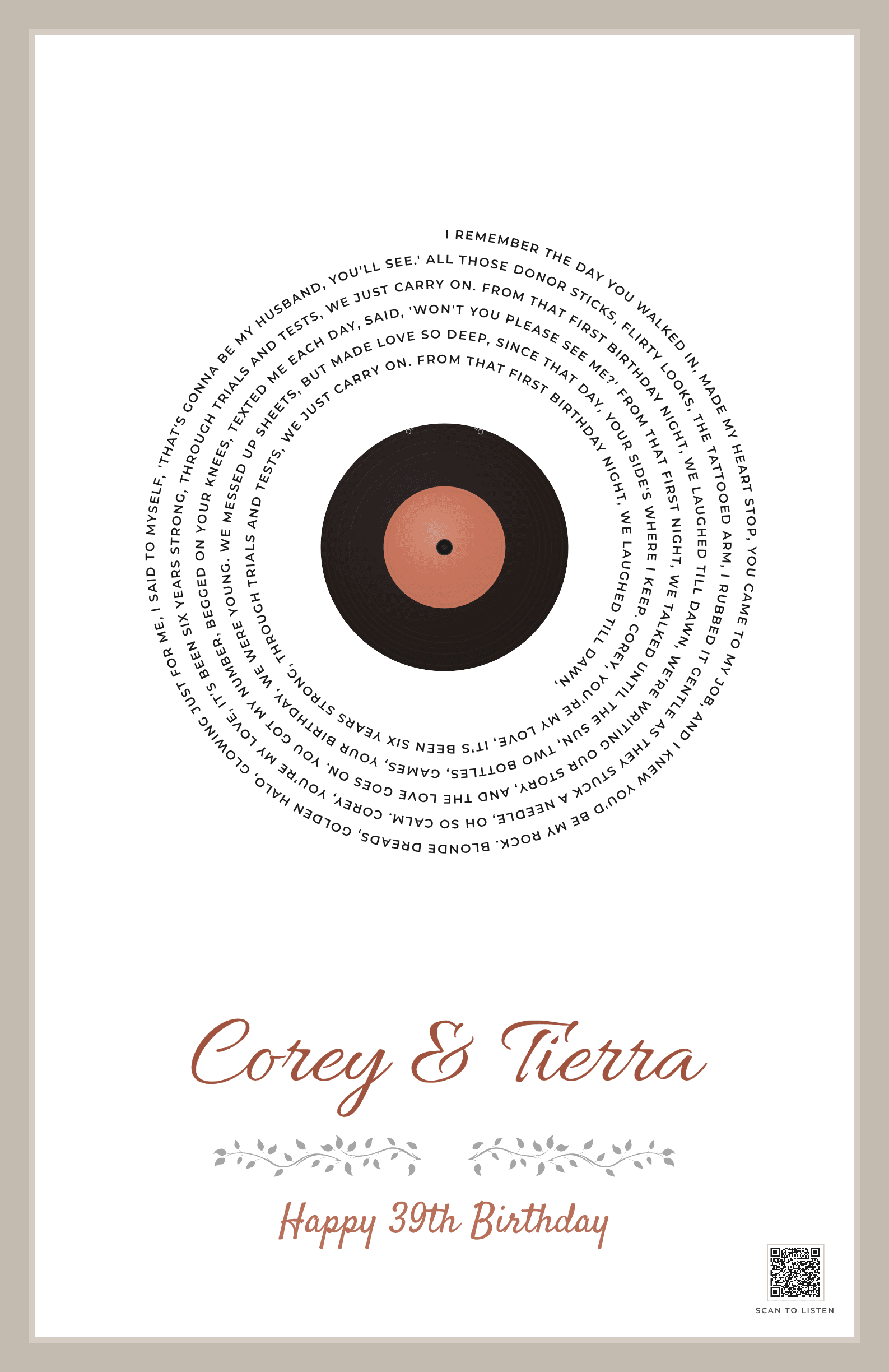 Six Years Strong with You, Corey
