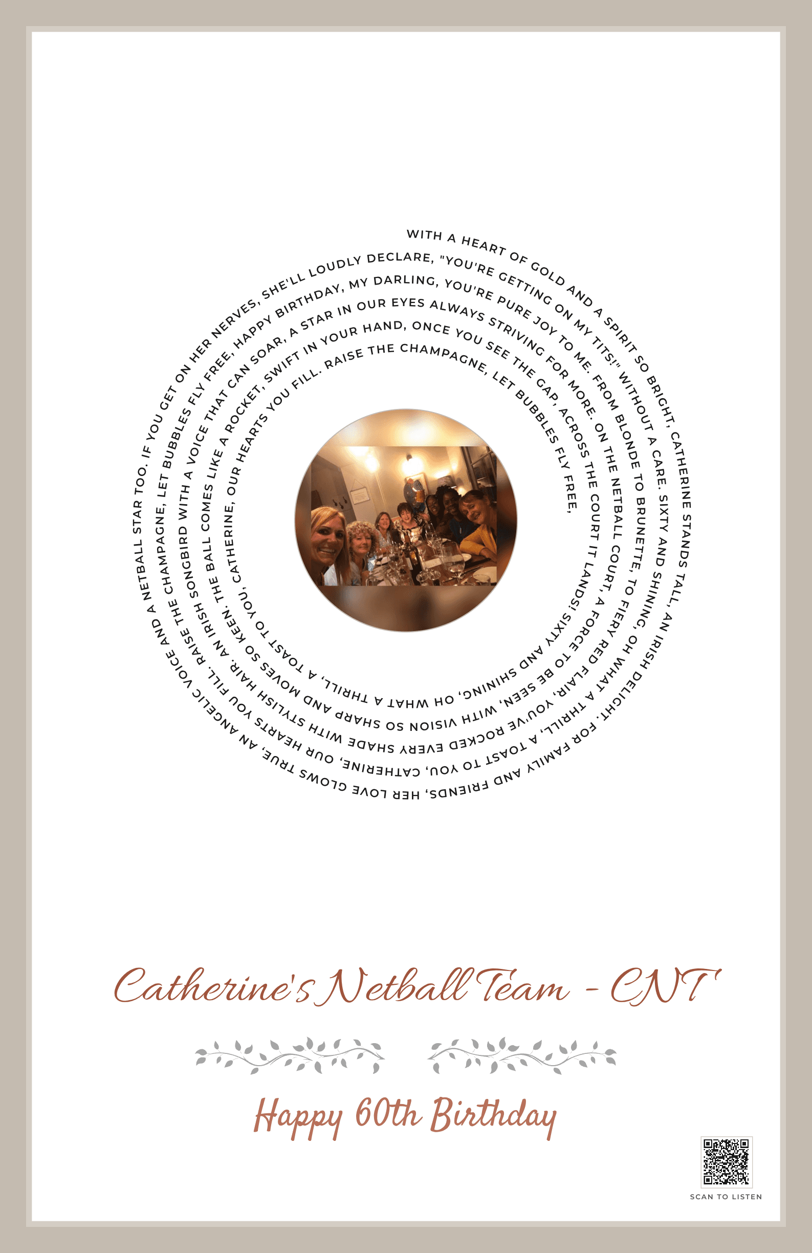 Sixty and Shining: Catherine's Birthday Anthem